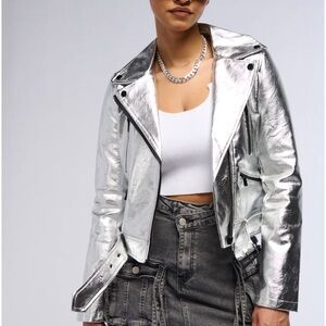 NWT Akira Metallic Moto Jacket